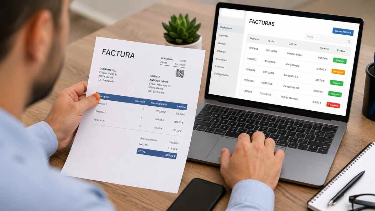 Gestión de facturas electrónicas con software homologado Verifactu